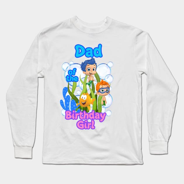 Daddy - Bubble Guppies Long Sleeve T-Shirt by SusieTeeCreations